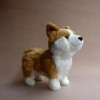 BIVVI Jouet de Simulation de Chien de Compagnie Super Mignon, poupée en Peluche Corgi Gallois Debout, Cadeau Doux et Mignon