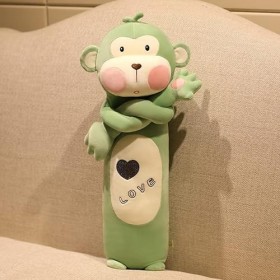 DHESSO 70 cm-110 cm Dessin animé Mignon Petit Singe Longue Bande Oreiller bébé Peluche Singe poupée Coussin créatif Chambre d