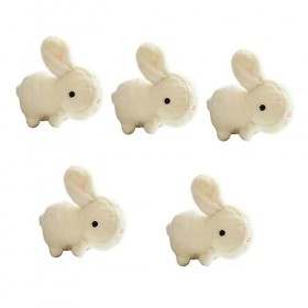 ibasenice 5 Pièces Lapin en Peluche Jouets De Noël Décor Chinois Poupée en Peluche Lapin Poupée Lapin Poupée danimaux en Pel