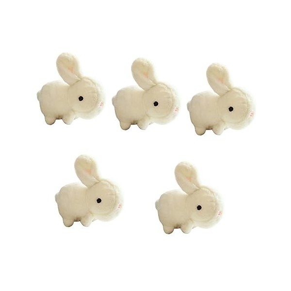 ibasenice 5 Pièces Lapin en Peluche Jouets De Noël Décor Chinois Poupée en Peluche Lapin Poupée Lapin Poupée danimaux en Pel