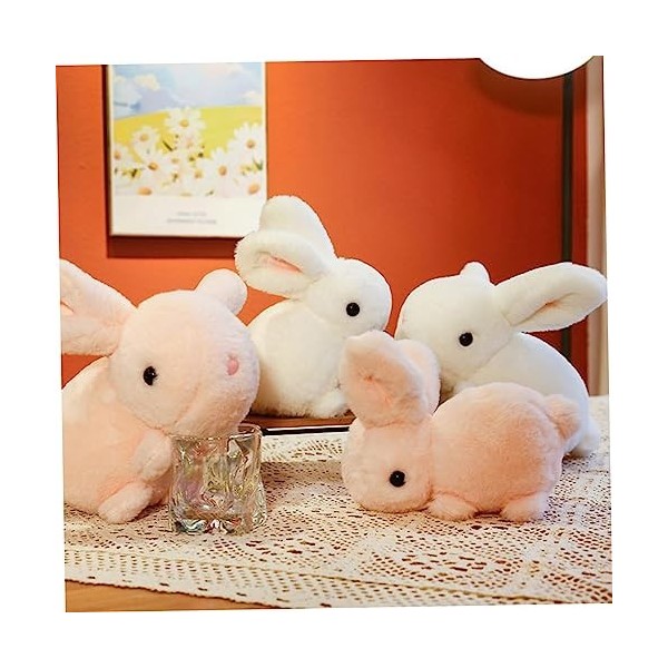 ibasenice 5 Pièces Lapin en Peluche Jouets De Noël Décor Chinois Poupée en Peluche Lapin Poupée Lapin Poupée danimaux en Pel