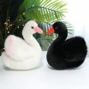 Ermano Peluche 2pcs Black Swan Peluche Jouet Cygne Blanc Couple Reine Swan Peluche Mariage décoration poupée comme Cadeau de 