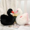 Ermano Peluche 2pcs Black Swan Peluche Jouet Cygne Blanc Couple Reine Swan Peluche Mariage décoration poupée comme Cadeau de 