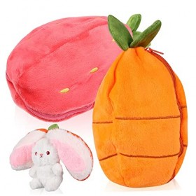 Totority 2 Pièces Lapin en Peluche Poupée Kawaii Trucs Animal en Peluche Jouet Lapin De Pâques Lapin en Peluche Lapin Animaux
