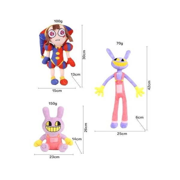 NAGGIS lincroyable Peluche numérique Ci, Jouet en Peluche Clown de 30 à 42cm, poupée de Personnage de Bande dessinée, Cadeau