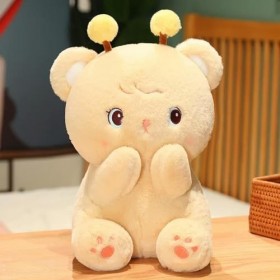 EacTEL Sunshine Bee Ours Poupée en Peluche Abeille Mignonne Peluche Animal Peluche Jouet Doux Kawaii Ours Jouet Enfants Cadea