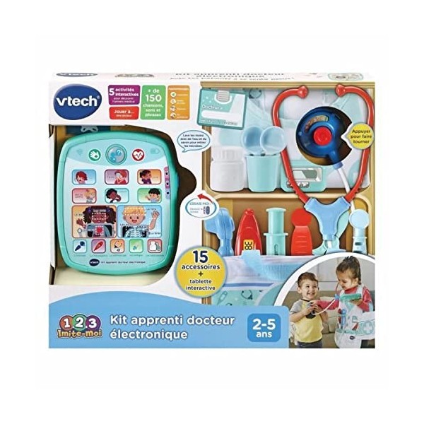 VTech - Kit Apprenti Docteur Électronique, Mallette Docteur avec Ta