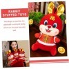 Totority 8 Pièces Bouton Tang Costume Lapin Année du Lapin Poupées Animal en Peluche Mascotte Jouet Lapin Poupée Jouet Lapin 