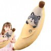 Zceplem Oreiller câlin Banane | Mignon 21,6 Pouces Dog Face Design Animal Banana Plushies - Doux et Confortable - Peluches Ba