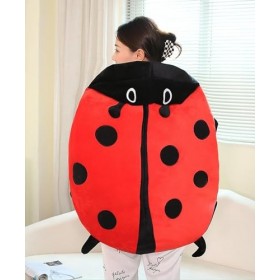 AAADRESSES Jouet en Peluche Coccinelle, Peluche Portable, Oreiller Portable Big Bug, Oreiller Coccinelle, Oreiller Portable, 