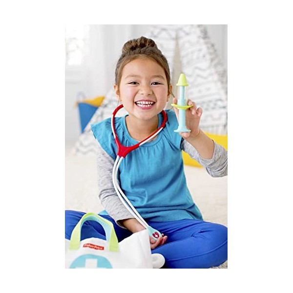 Fisher-Price Malette de Docteur, jouet dimitation pour enfant avec 7 accessoires de jeu, dès 3 ans, DVH14