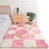 10 Pièces 10 Pieds Carrés Tapis De Moquette en Mousse en Peluche,12x12x0,4 Pouces Tapis De Sol en Carreaux épaissis Imbriqués