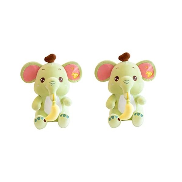 ibasenice 2 Pièces Bébé Éléphant en Peluche Coussin Repose-Taille Adorable Jouet Éléphant Peluches De La Jungle Joli Oreiller