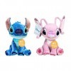 Lilo&Stitch - Pack 2 Peluches 1141"/29cm Stitch Bleu et Angel Rose Qualité Super Soft Les Deux avec Son