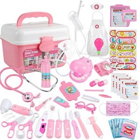 Anpro 46 kit de Médecin Jouets Déguisement de Docteur Rôle Jouets du Docteur Imitation avec Mallette Medecin Outils Médical p