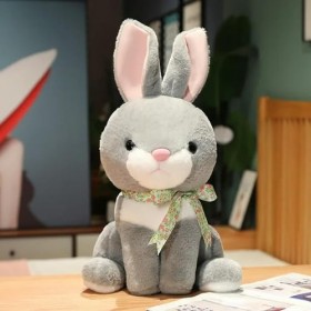 Kawaii Mignon Lapin en Peluche Poupée Jouet en Peluche Lapin Doux Oreiller en Peluche Mignon Jouet Enfants Cadeau D’Anniversa