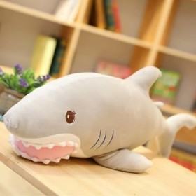 LfrAnk Grande Taille drôle Peluche Requin Jouet Oreiller Enfants Coussin Cadeau Anniversaire Cadeau de Noël 120cm 1