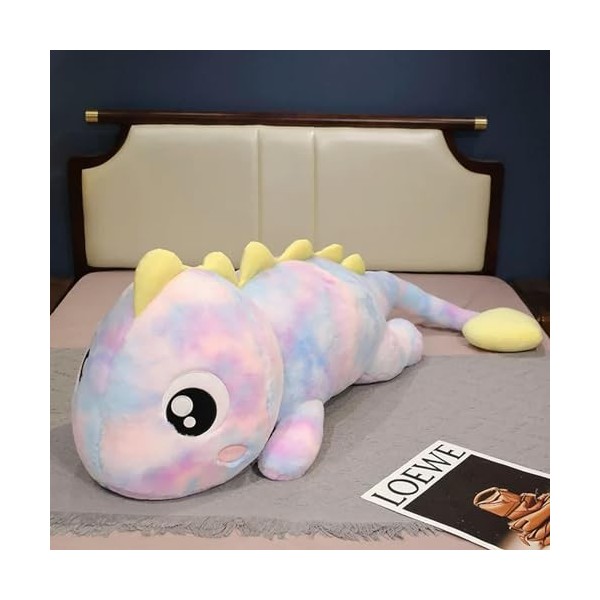 LfrAnk Kawaii Géant Coloré Dinosaure en Peluche Mignon Animal Dinosaure Oreiller Rempli de Coussin Doux pour Cadeau De Noël 1