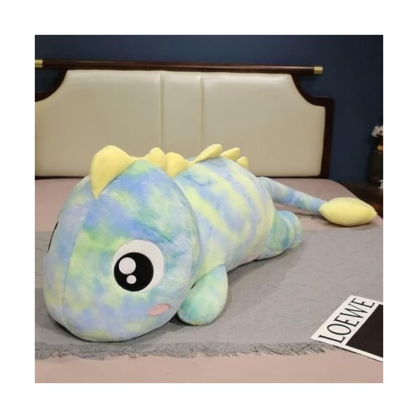 LfrAnk Kawaii Géant Coloré Dinosaure en Peluche Mignon Animal Dinosaure Oreiller Rempli de Coussin Doux pour Cadeau De Noël 1