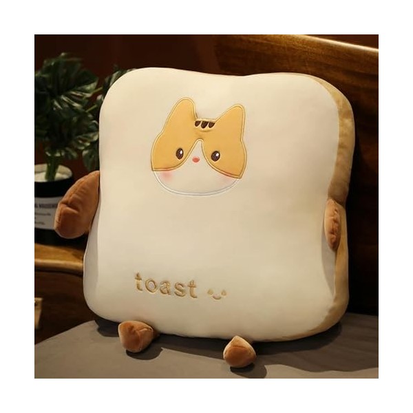 LfrAnk Coussin de Pain en Peluche de Grande Taille Mignon Dessin animé Nourriture Cochon Lapin Toast poupée Oreiller décor à 
