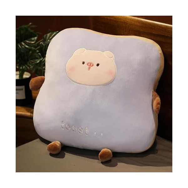 LfrAnk Coussin de Pain en Peluche de Grande Taille Mignon Dessin animé Nourriture Cochon Lapin Toast poupée Oreiller décor à 