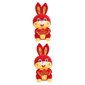 ibasenice 2 Pièces Lapin Poupée Grands Animaux en Peluche Animaux en Peluche en Vrac Cadeau du Nouvel an Lapin Mini Gros Anim