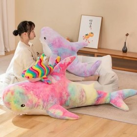 SaruEL Peluche Requin Mignon géant Peluche Animal poupée en Peluche Enfants Cadeau d’Anniversaire Cadeau de Noël 120cm 4