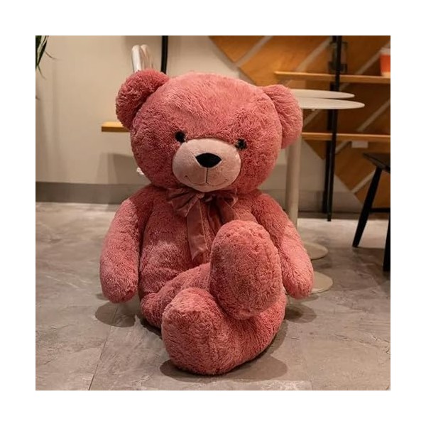 NOpinz Nouveau Ours en Peluche Poupée Noeud Papillon Tissu Confortable Petite Amie Oreiller Canapé Coussin Anniversaire Cadea