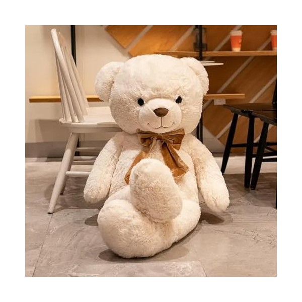 NOpinz Nouveau Ours en Peluche Poupée Noeud Papillon Tissu Confortable Petite Amie Oreiller Canapé Coussin Anniversaire Cadea