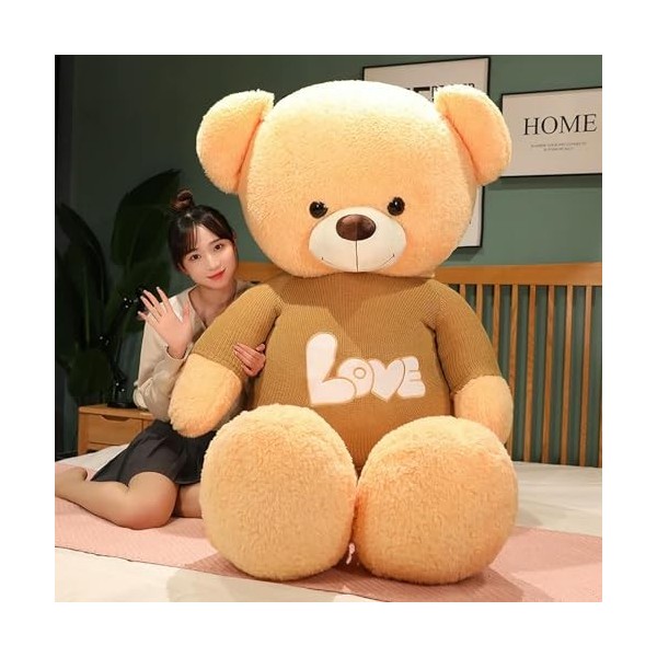 Nouveau Peluche Ours en Peluche Jouet Mignon Ours Kawaii Poupée Doux Animal Coussin Ours Fille Saint Valentin Cadeau 80CM 4