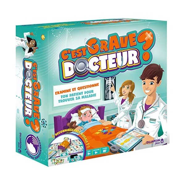 Dujardin - Cest Grave Docteur ? - Jeu de Plateau - Examine et Questionne le Patient - Se Joue Seul ou en Famille - A partir 