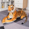 Géant Mignon réaliste Tigre Peluche Jouet Animal Doux Tigre Jaguar poupée Oreiller Cadeau d’Anniversaire pour Les Enfants 90c
