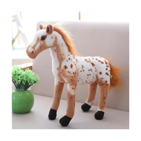 LfrAnk Peluche réaliste Cheval Jouets Peluche Animaux poupées Enfants Cadeaux d’Anniversaire Cirque décoration Jouets de Haut