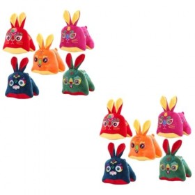 ibasenice 10 Pcs Lapin en Peluche Jouet Bijoux pour Enfants Poupées danimaux du Zodiaque Chinois Nouvel an Chinois Lapin Ani