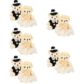 Totority 10 Pièces Poupée Ours De Mariage Ours en Peluche Pelucheux Figurines dours De Mariage Poupée Ours en Peluche Peluch