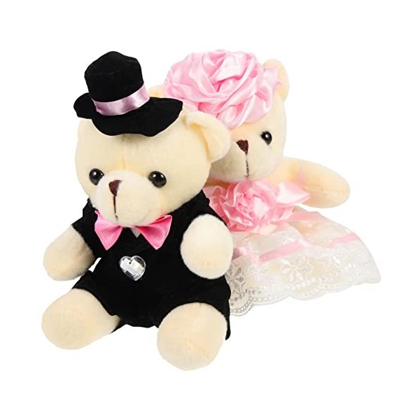 Totority 10 Pièces Poupée Ours De Mariage Ours en Peluche Pelucheux Figurines dours De Mariage Poupée Ours en Peluche Peluch