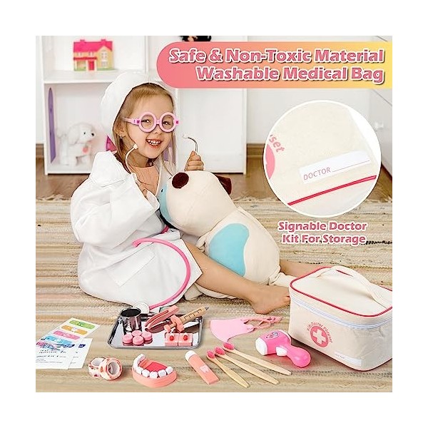 Malette Docteur Enfant - Trousse Médical avec Déguisement