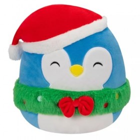Squishmallows 12,7 cm Puff le pingouin avec bonnet de Père Noël