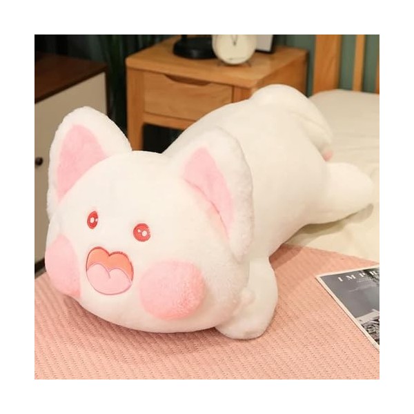 NOpinz Énorme Kawaii Long Chat Oreiller Jouet en Peluche Chaton Animal poupée siège Coussin Enfants Filles décoration Cadeaux