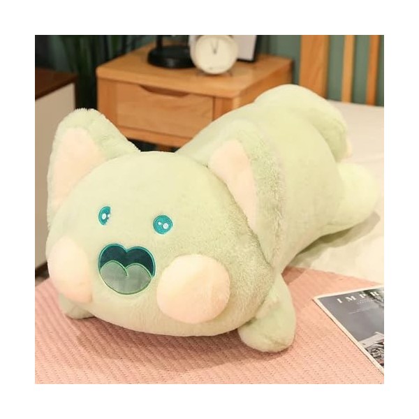 NOpinz Énorme Kawaii Long Chat Oreiller Jouet en Peluche Chaton Animal poupée siège Coussin Enfants Filles décoration Cadeaux
