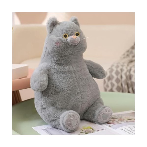 LfrAnk Chubby Chat Peluche Jouet Animal en Peluche Oreiller Mignon Chat poupée Anniversaire Cadeau de Noël 70cm 2