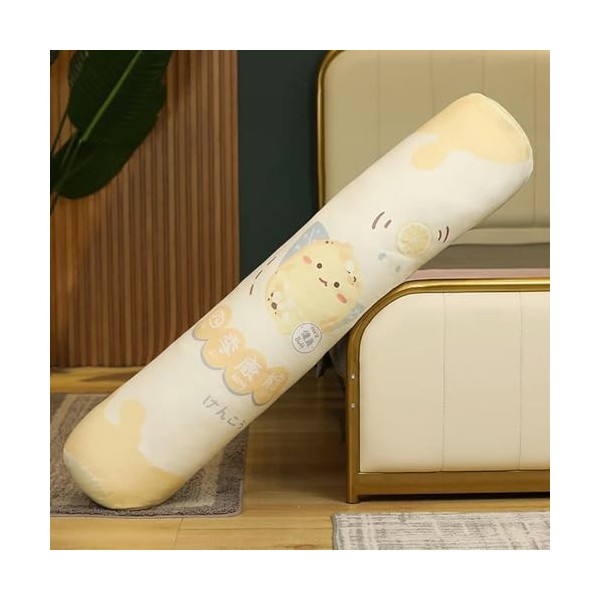 LfrAnk Kawaii Cartoon Animal Peluche Long Oreiller Doux en Peluche Fruit Jouet Chambre Enfants Oreiller Fille Cadeau Annivers