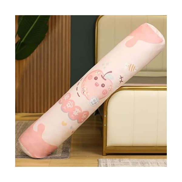 LfrAnk Kawaii Cartoon Animal Peluche Long Oreiller Doux en Peluche Fruit Jouet Chambre Enfants Oreiller Fille Cadeau Annivers