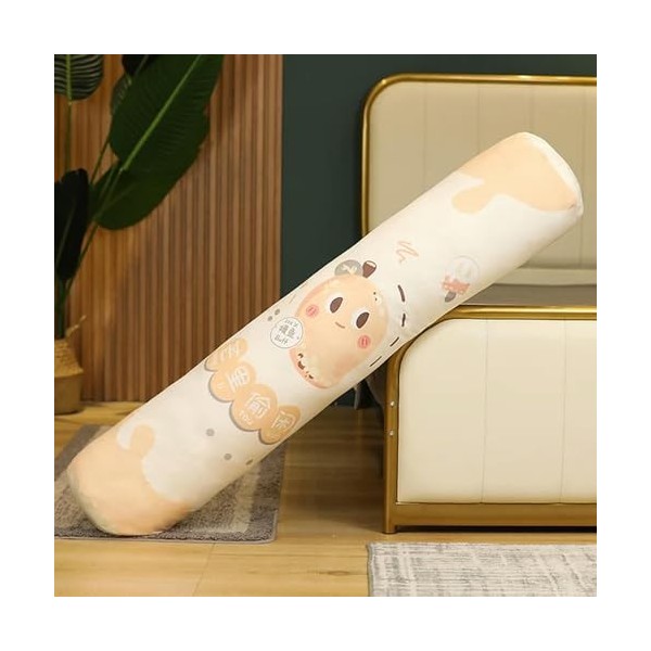 LfrAnk Kawaii Cartoon Animal Peluche Long Oreiller Doux en Peluche Fruit Jouet Chambre Enfants Oreiller Fille Cadeau Annivers