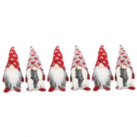 Totority 6 Pcs Poupée sans Visage Décoration Dinavian Santa Elf Santa Ornement Scandinave Santa Elf Table Ornements Noël en P