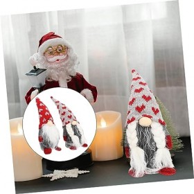 Totority 6 Pcs Poupée sans Visage Décoration Dinavian Santa Elf Santa Ornement Scandinave Santa Elf Table Ornements Noël en P