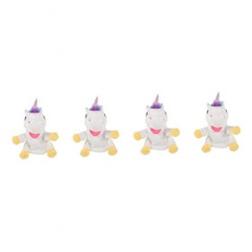 Toyvian 4 Pièces Marionnette Licorne Peluche Géante Animaux en Peluche en Vrac Jouets De Licorne en Peluche Peluches pour Fil