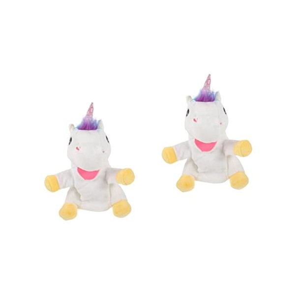 Toyvian 4 Pièces Marionnette Licorne Peluche Géante Animaux en Peluche en Vrac Jouets De Licorne en Peluche Peluches pour Fil