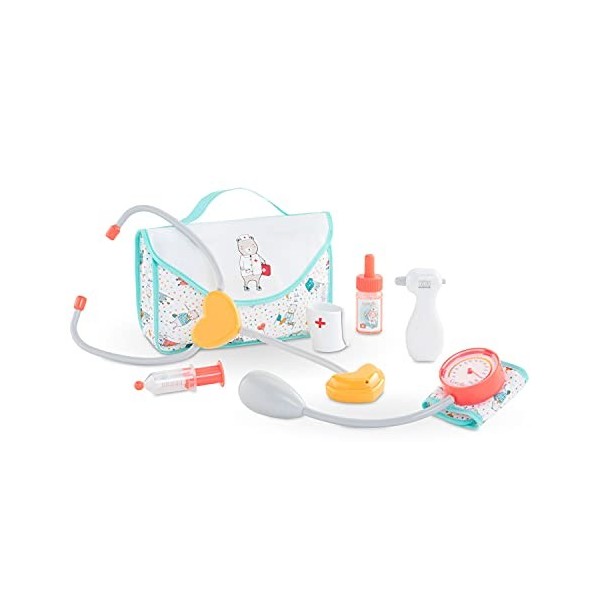 Corolle - Grand Coffret Docteur Corail, 7 accessoires, pour Poupon 36 et 42 cm, dès 2 ans, 9000141050