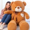 PaMut Ours en Peluche Mignon Jouet en Peluche Ours Mignon poupée Fille Cadeau pour Enfants Anniversaire Cadeau de Noël 100cm 